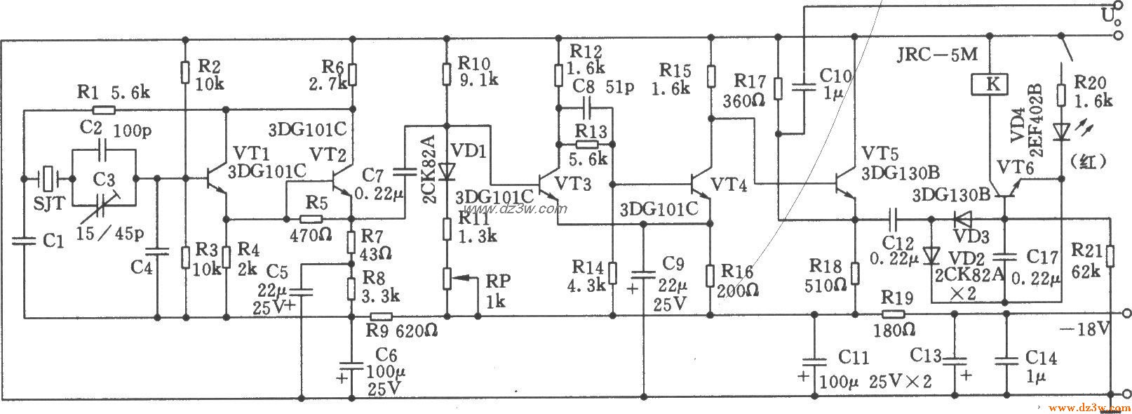 56～512kHz高频振荡器电电路图