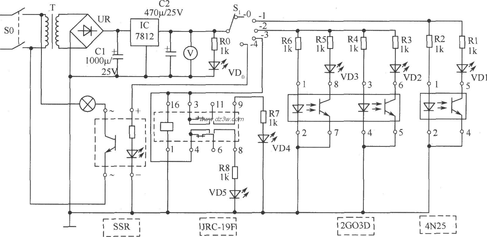调频广播发射机多功能检电路图