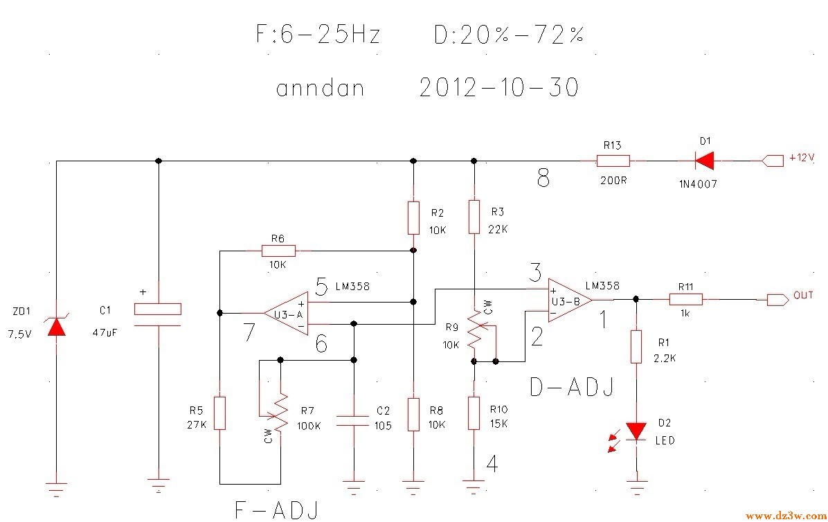 频率脉宽独立可调电路图电路图