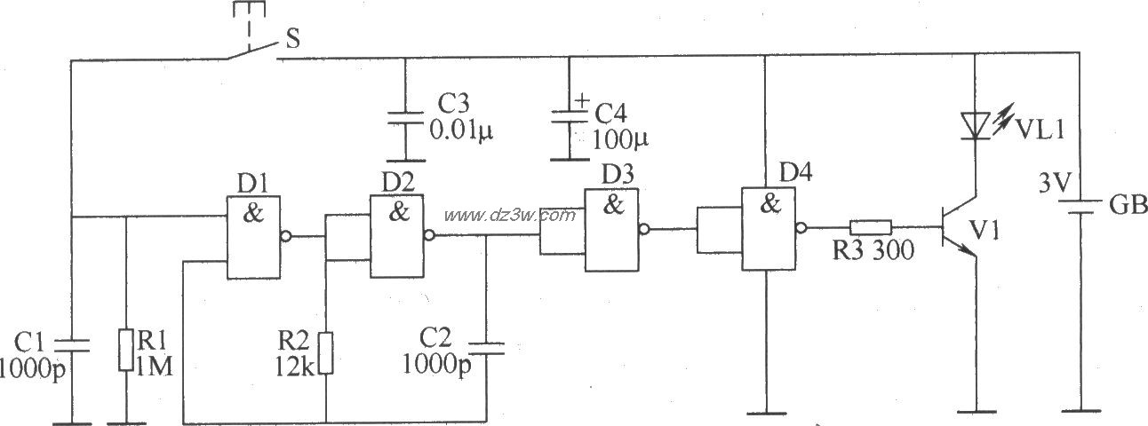 红外遥控开关电路原理图电路图