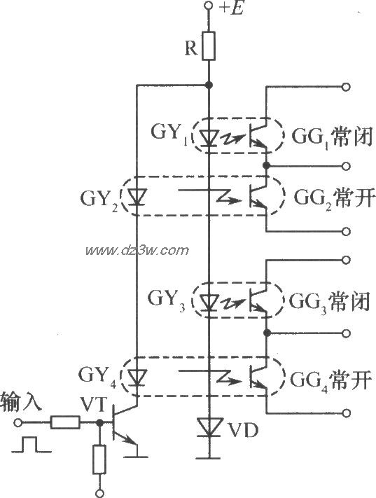 有两个常开触点和两个常电路图