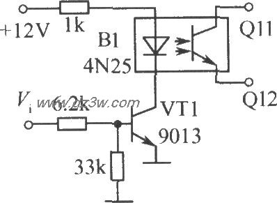 光电耦合器组成的开关电电路图