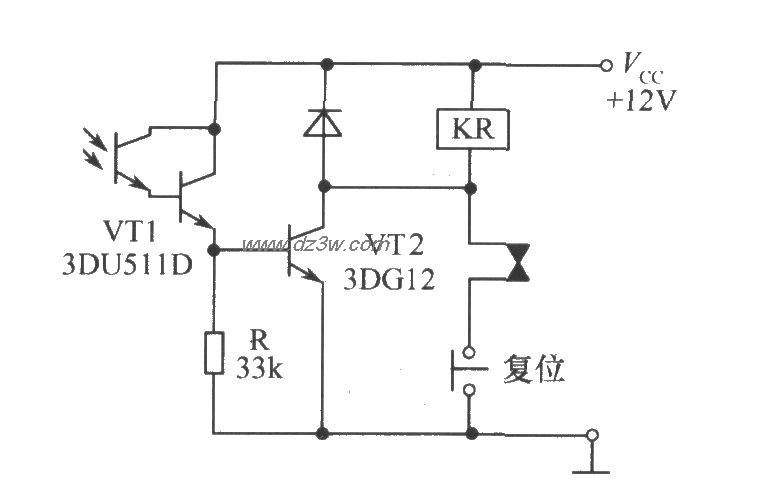 带自锁功能的光控继电器电路图