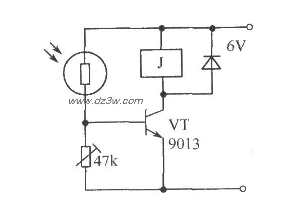 采用光敏电阻作光电开关电路图