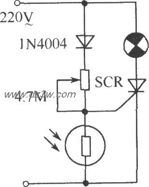 简易的光控开关电路图