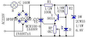 光控电子开关电路电路图