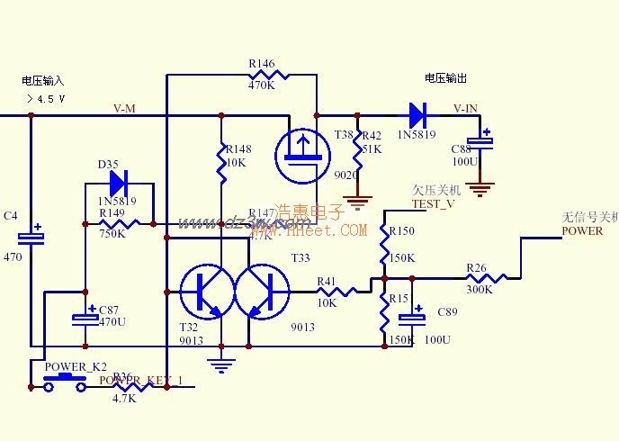 单键开关电路电路图