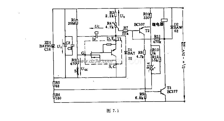 长延时开关电路电路图