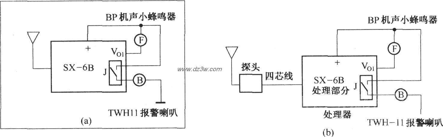 SX-6型人体感应开关应用电路图