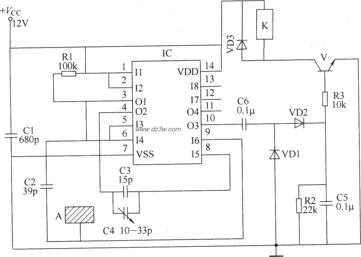 感应式控制开关电路(2)电路图
