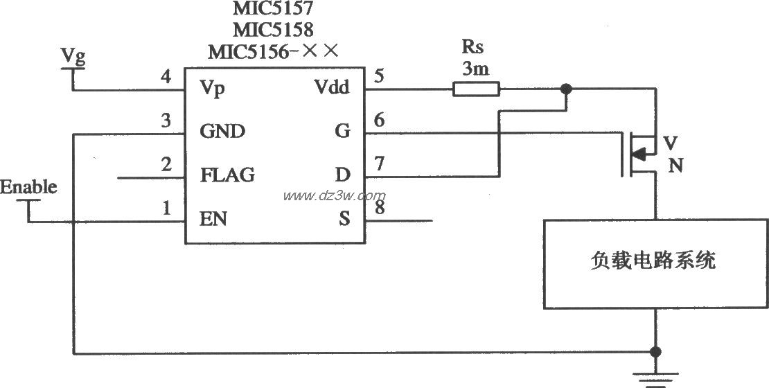 由MIC5156-××组成的上电路图