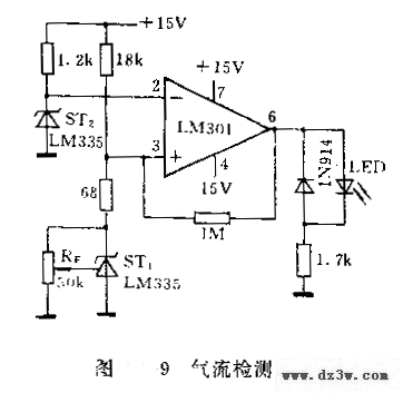 LM135气流检测电路图电路图