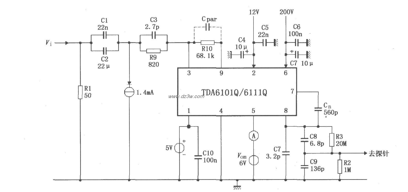 DA6101Q／6111Q的具有反电路图