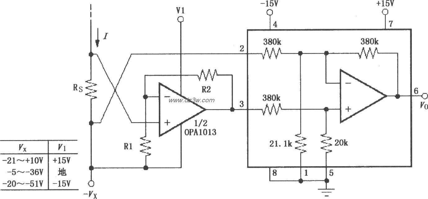 由OPA1013和INA117构成输电路图