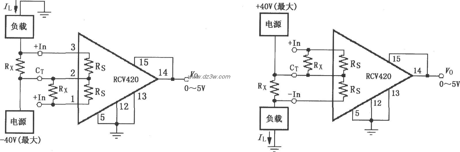 RCV420电源电流监视电路电路图