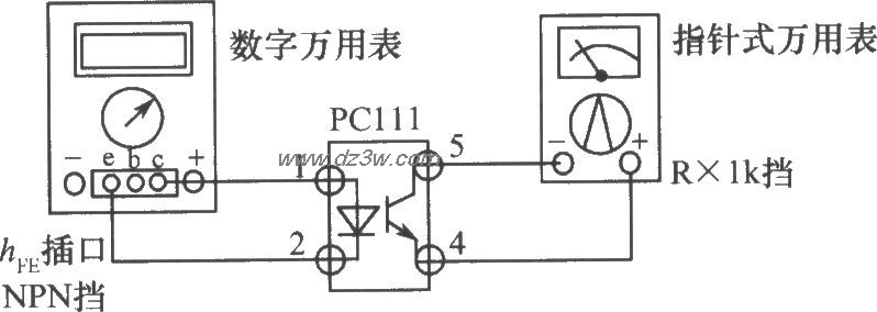 光电耦合器的数字万用表电路图