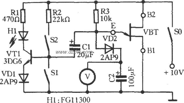 单结晶体管工作性能速测电路图