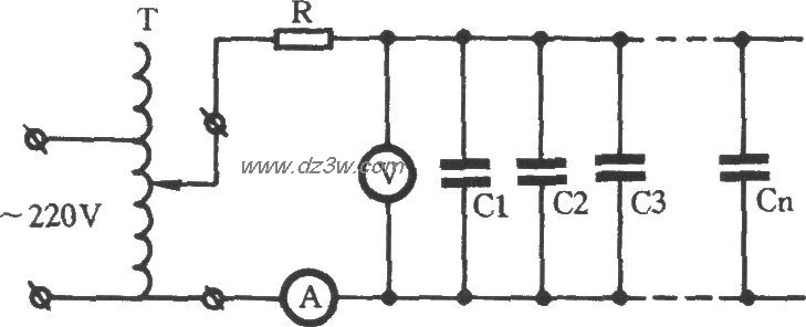 无极性电解电容器老炼电电路图