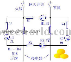 线路状态指示器电路图