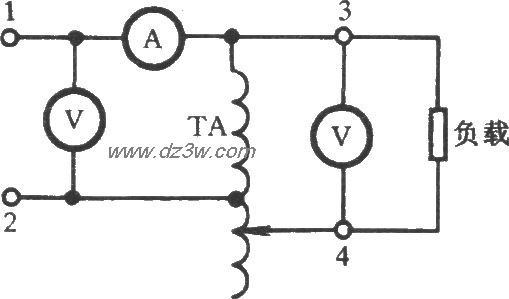 调压器电压及带负载试验电路图