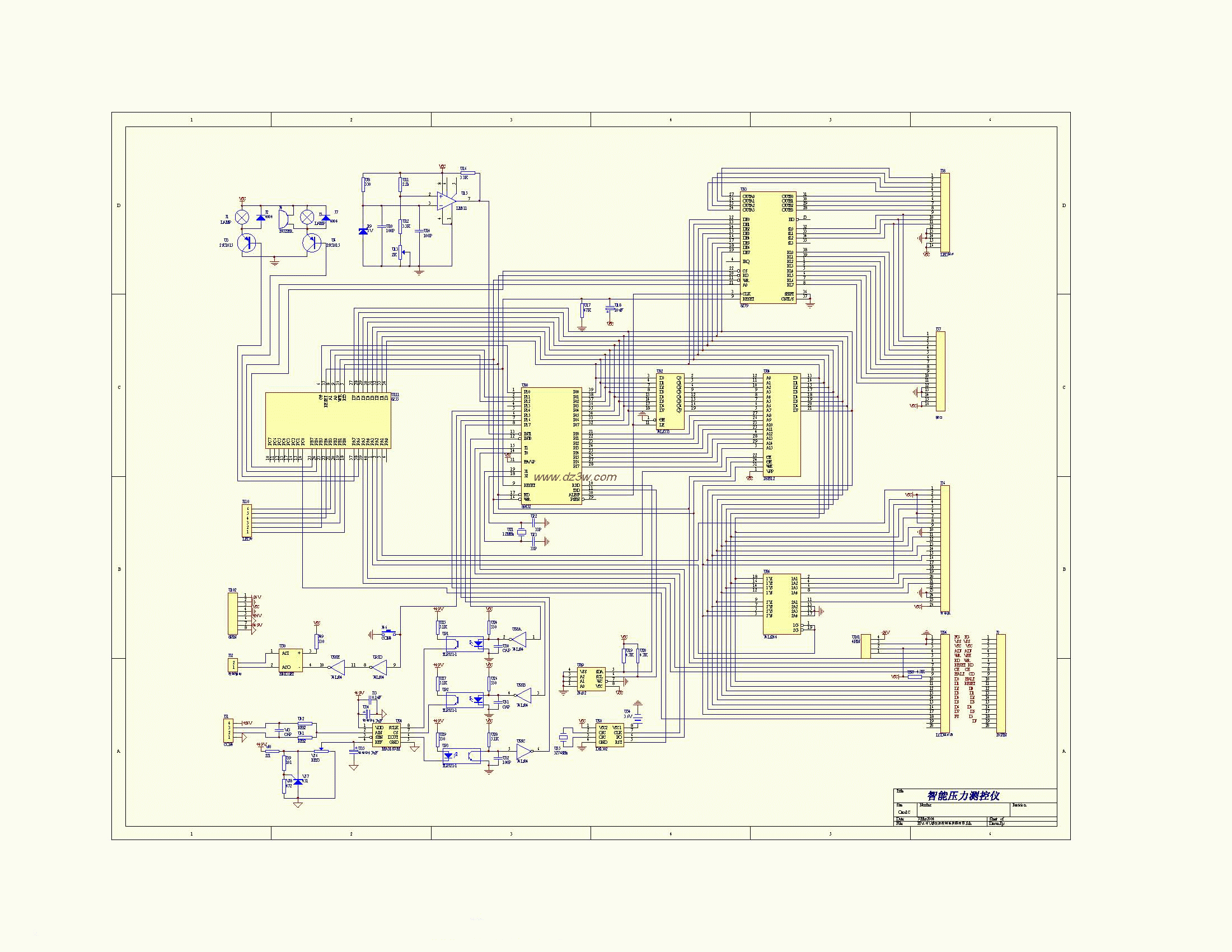 智能压力测控电路图