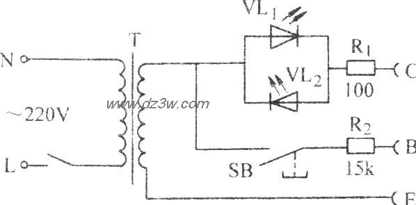 晶体管快速测判电路电路图