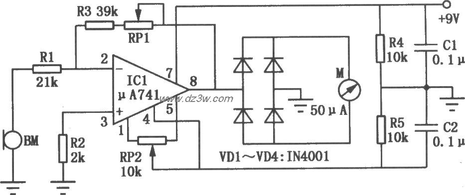 环境噪声监测仪电路电路图