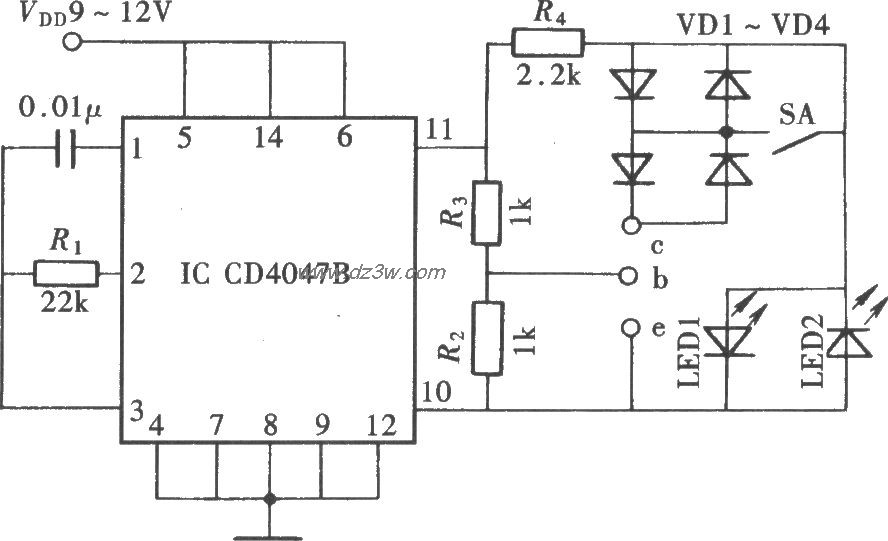 晶体管在线检测仪(CD404电路图