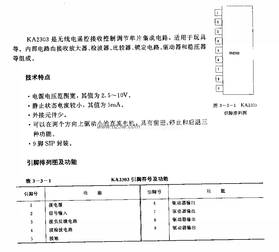 KA2303 (玩具)天线电遥控电路图