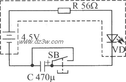 装在玩具手枪中的激光发电路图