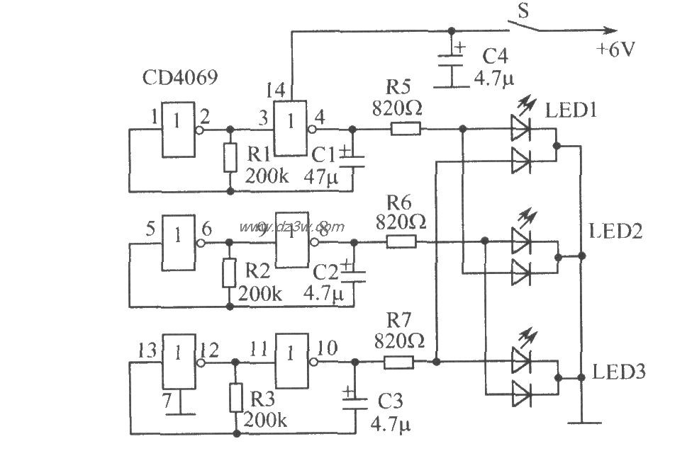 一种有趣的小玩具电路电路图