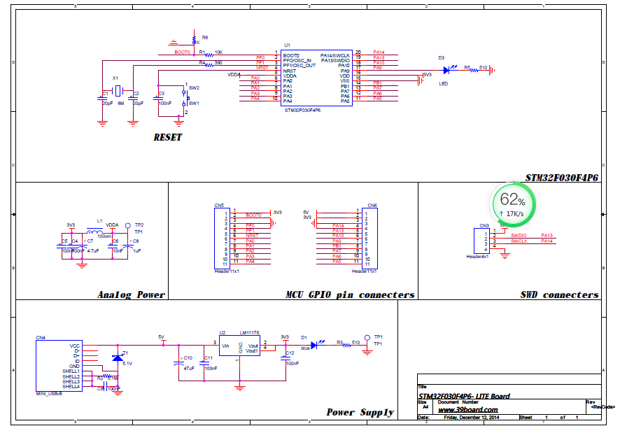 ST-M0-LITE-STM32F030F4P6最小系统原理图