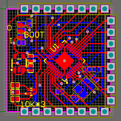 STM32T8U6最小系统原理图PCB文件