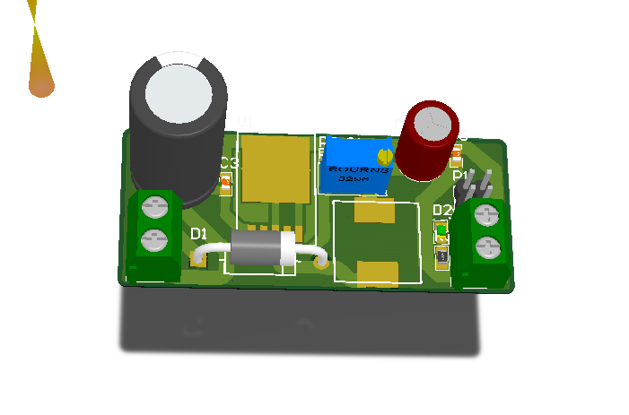 LM2596-ADJ可调电源模块 Altium  AD设计硬件原理图+PCB工程文件