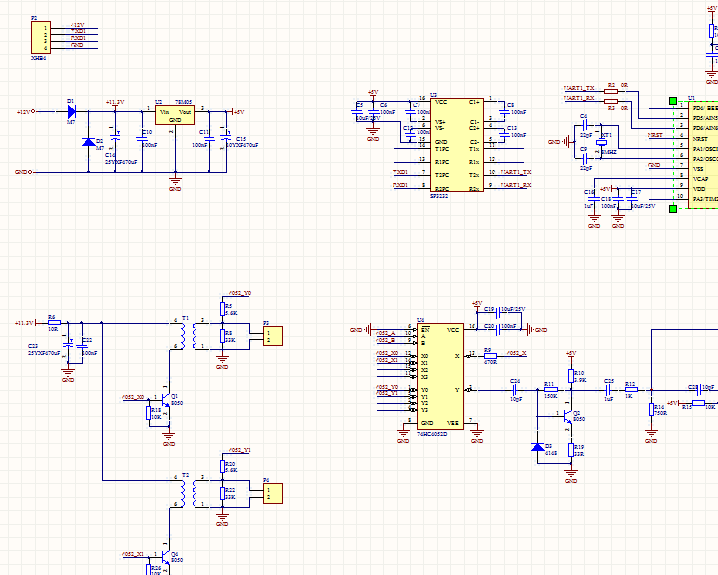 STM8S003超声波测距硬件设计 ad原理图+PCB+封装库文件