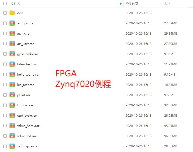 FPGA自学米尔 Xilinx zynq7020开发板全套资料链接