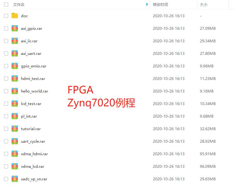 FPGA自学米尔 Xilinx zynq7020开发板全套资料链接