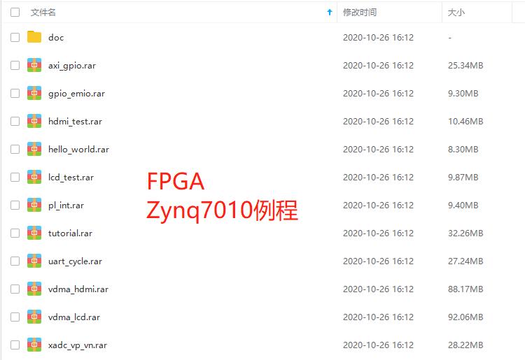 FPGA自学米尔 Xilinx zynq7020开发板全套资料链接