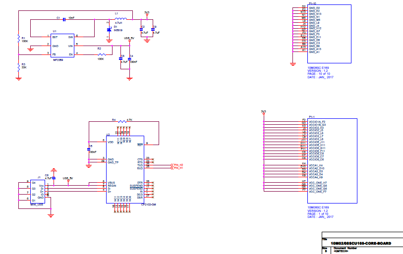 Altera(Intel)_MAX10_10M02SCU169开发板资料硬件参考设计+逻辑例程