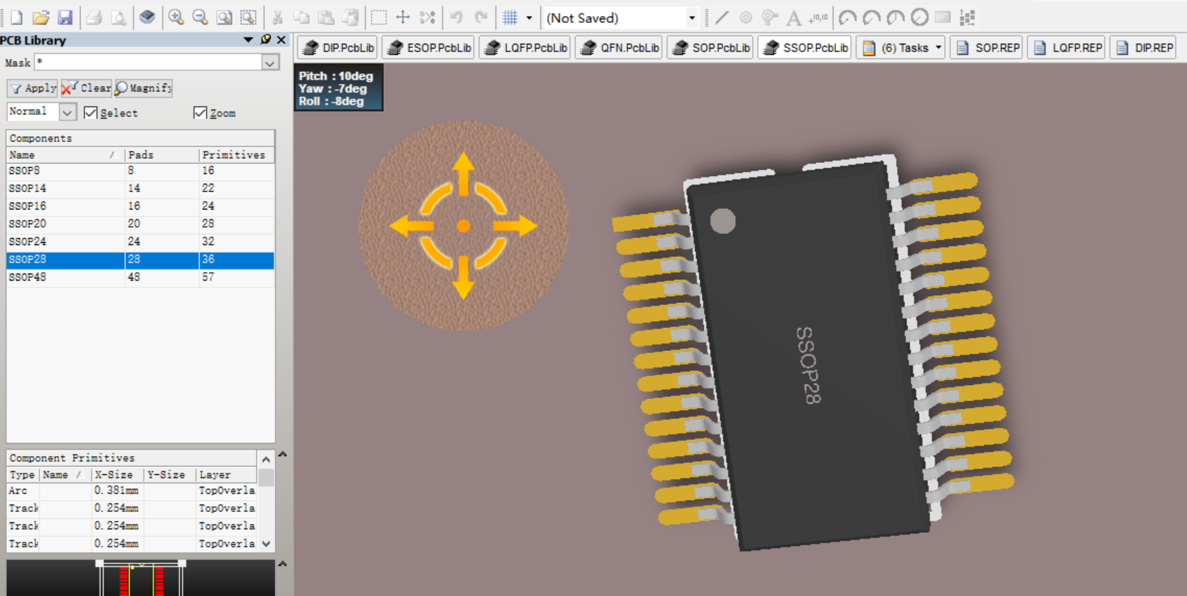 DIP SSOP QFN TQFP TO SOP SOT常用芯片2D3D AD封装库AD19封装库器