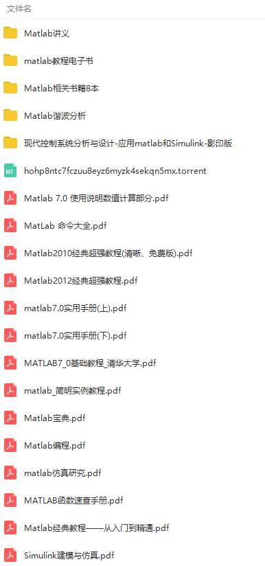 【网盘】Matlab学习资料合集（含视频教程,源代码,讲义,书籍）9.6G