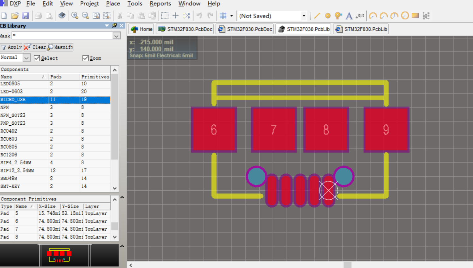 STM32F030F4P6核心板pdf原理图+ ALTIUM pcb布局+器件封装库文件库