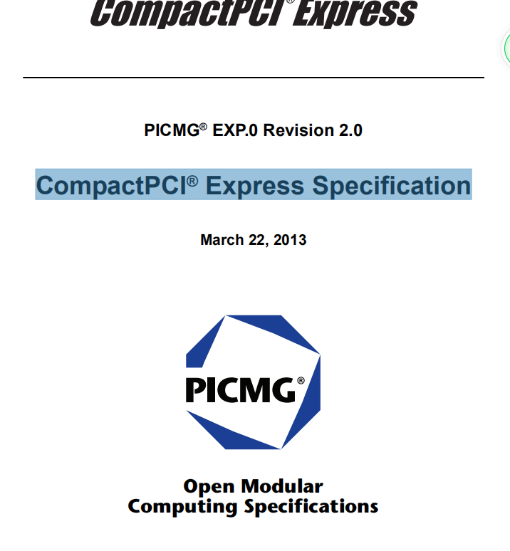 CPCI_E标准规范 CompactPCI® Express Specification