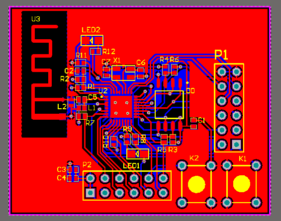 WIFI转串口模块ESP8266 (原理图 PCB)已验证AD版