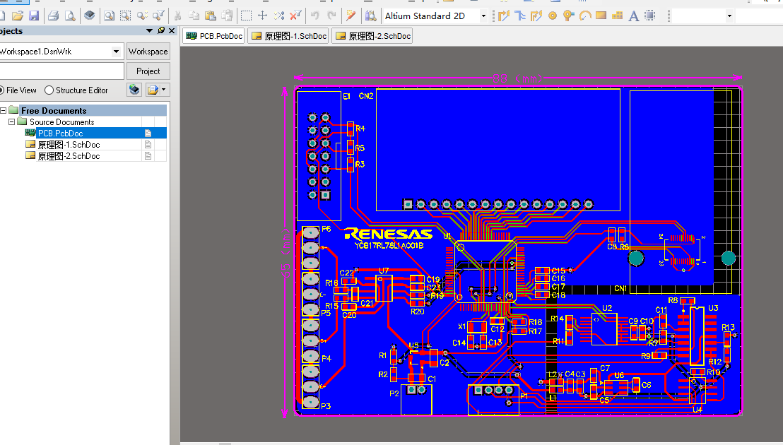 RL78_L1A设计智能体脂秤ALTIUM设计硬件原理图+PCB+BOM文件