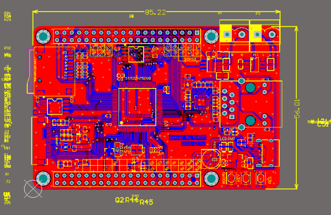 STM32H750VBT6核心板 ALTIUM设计硬件原理图+PCB文件 包括完整的原理图和PCB文
