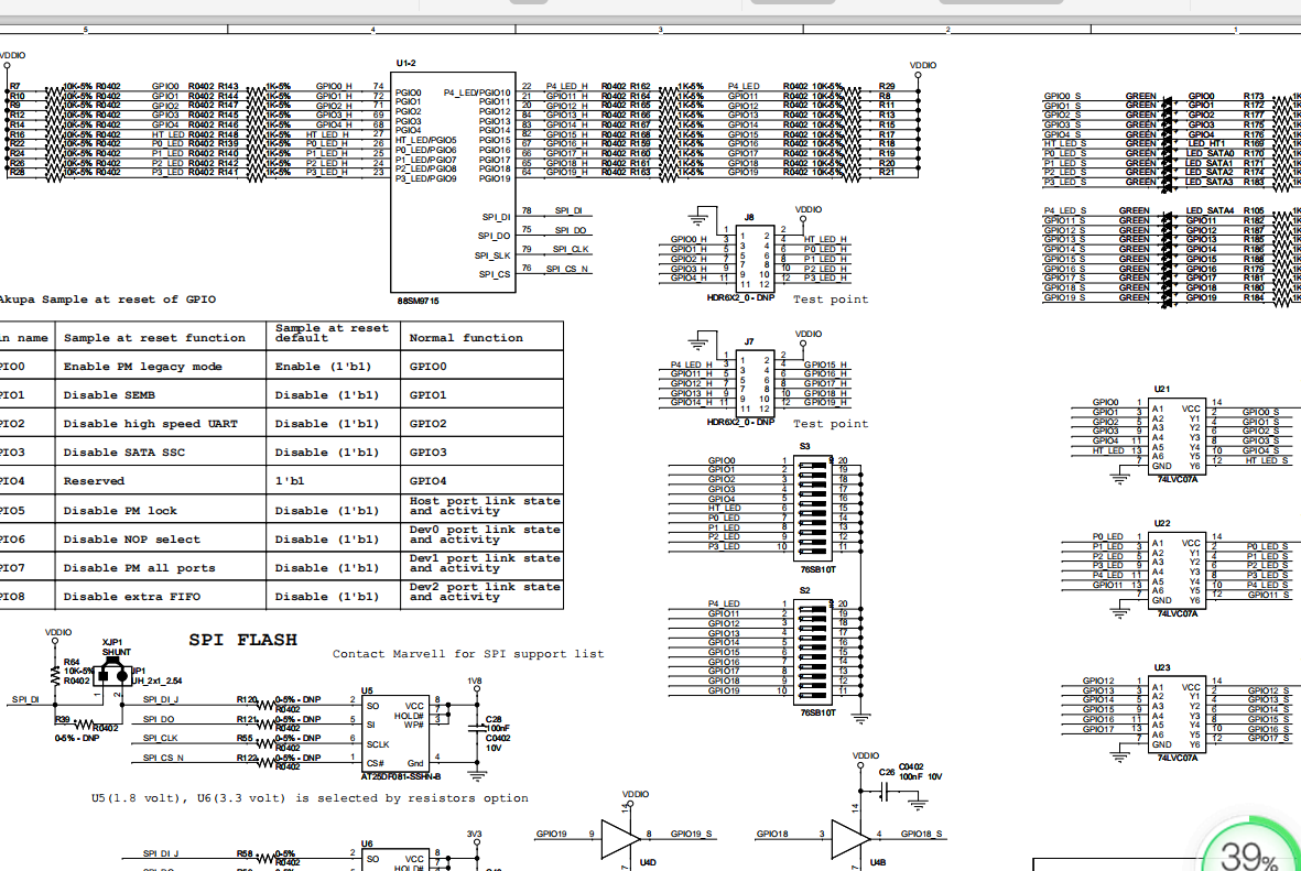 88SM9715  SATA硬盘扩展板1扩5评估板Cadence orcad设计硬件原理图+PCB+