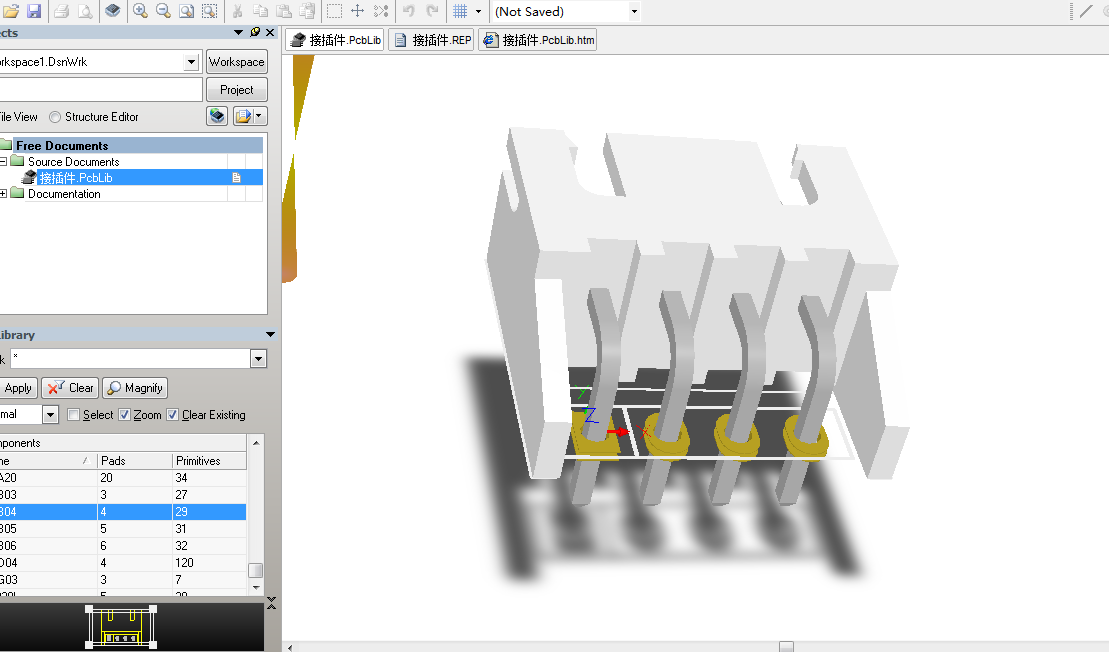 常用接插件 板载连接器 Altium封装 AD封装库 2D+3D PCB封装库