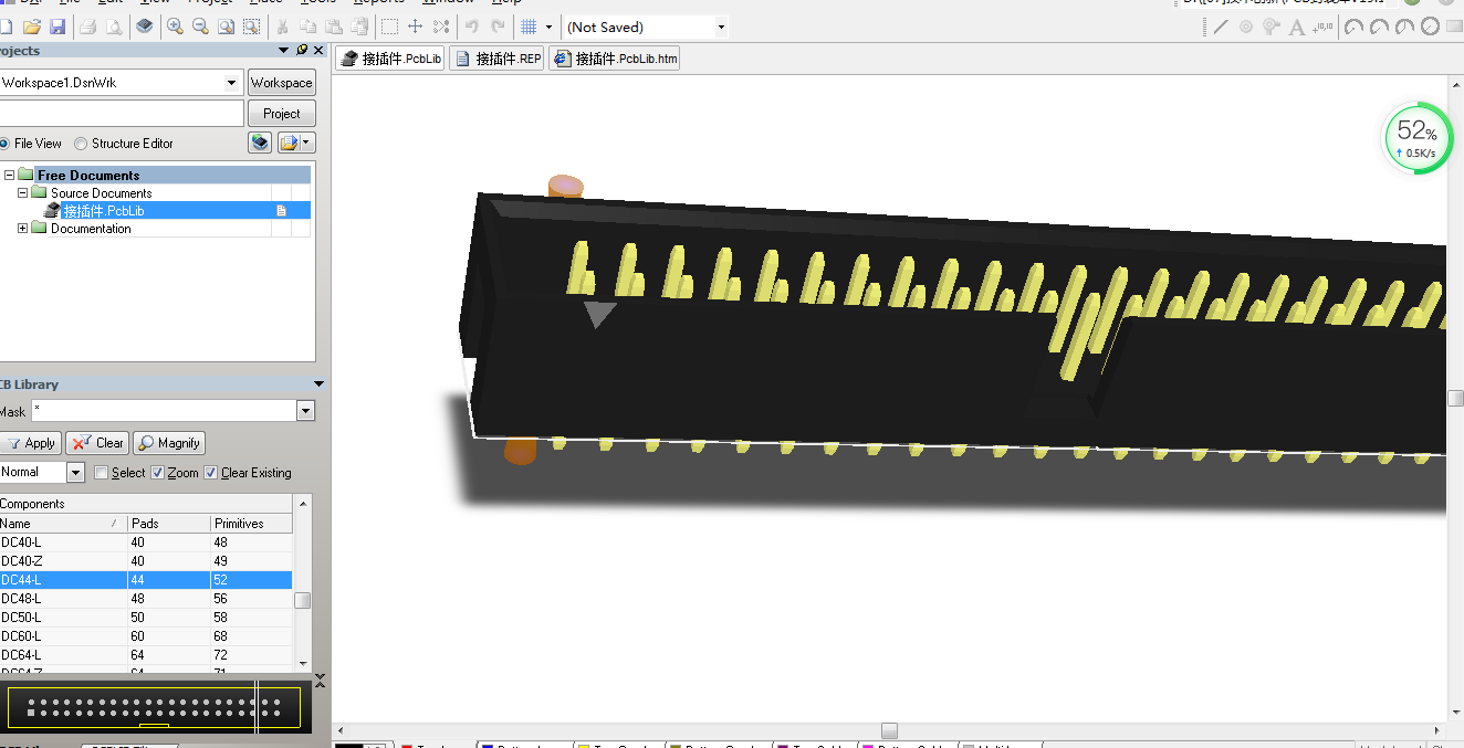 常用接插件 板载连接器 Altium封装 AD封装库 2D+3D PCB封装库