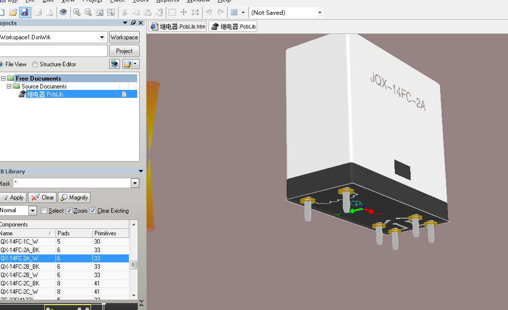 继电器Altium封装 AD封装库 2D+3D PCB封装库-11MB